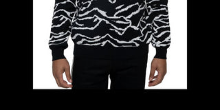 Suéter Sean John Masculino Big &amp; Tall Tiger Jacquard Knit Preto Tamanho Médio