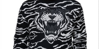 Suéter Sean John Masculino Big &amp; Tall Tiger Jacquard Knit Preto Tamanho Médio