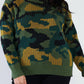 11 Degrees - Army Camo Knit Relaxed Fit Sweater