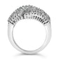 14K White Gold Diamond Cocktail Ring Band (1 3/4 Cttw, H-I Color, SI2-I1 Clarity) - Size 6-1/2