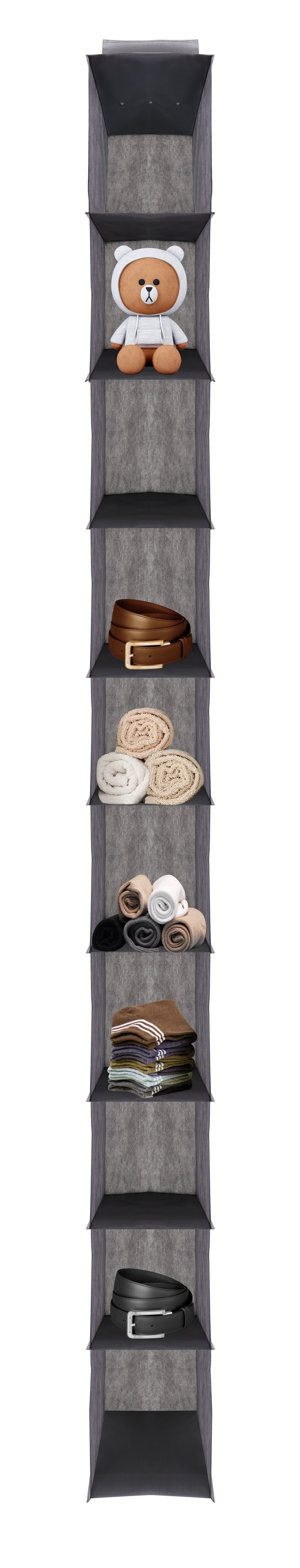 Organizador de armário suspenso J&amp;V TEXTILES, 6 prateleiras e 10 prateleiras para armazenamento suspenso 