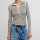 Free People - Lake Henley Stripe Tee