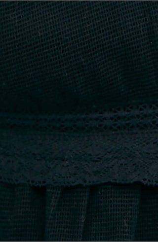 Free People - Vestido curto de renda semitransparente bordado trapézio de Berlim