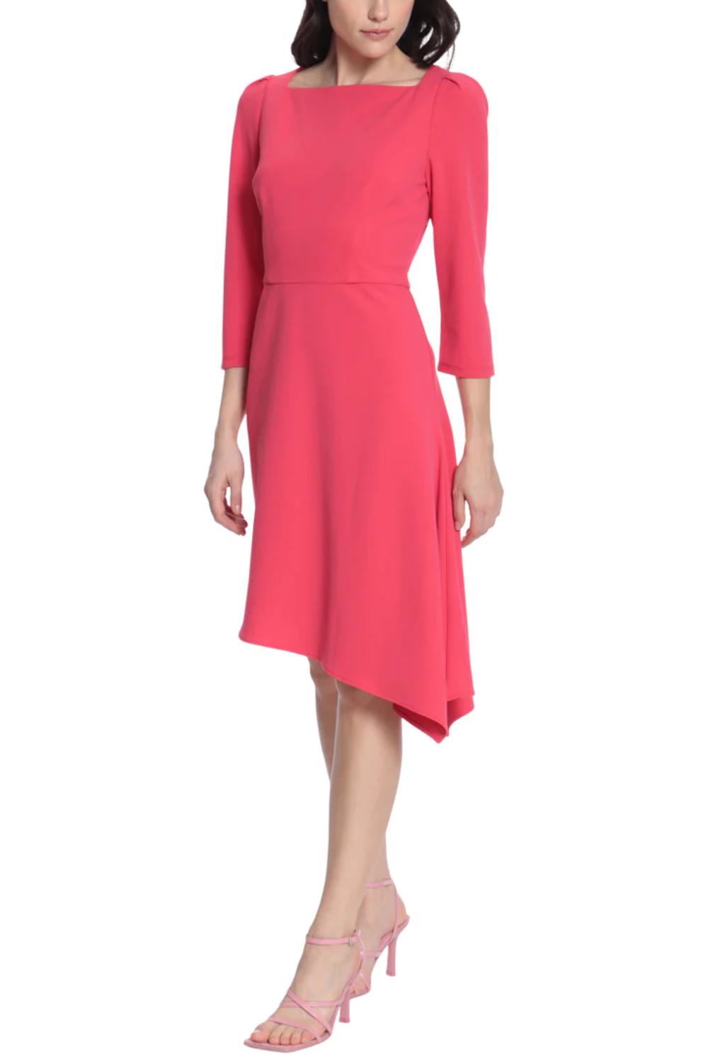 Donna Morgan - Three Quarter Sleeve Oblique Dress
