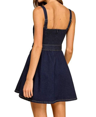 Baby Pink - Women's Denim Dancing Dress