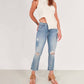 Mother - INSIDER CROP STEP FRAY JEANS