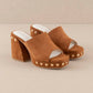 Oasis Society - The Leona - Studded Suede Platform Heels