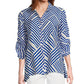 Multiples - 3/4 Sleeve Wire Collar Shirt
