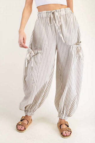 Ee:Some - Emma Striped Drawstring Jogger