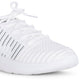 Tênis esportivo feminino Danskin Stretch Energy com cadarço e bico redondo, branco, tamanho 9