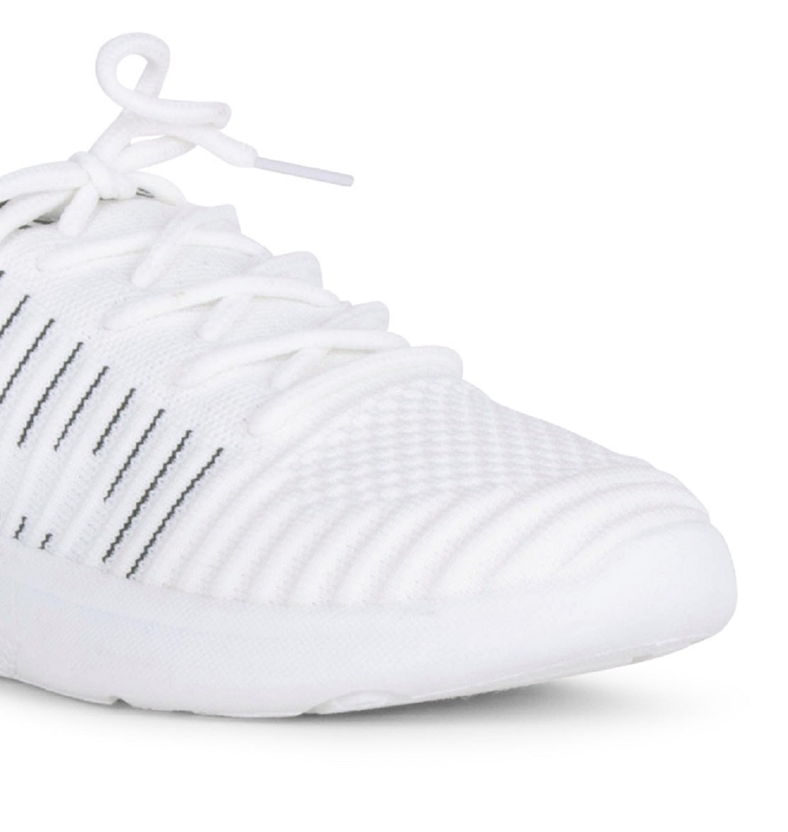Tênis esportivo feminino Danskin Stretch Energy com cadarço e bico redondo, branco, tamanho 9