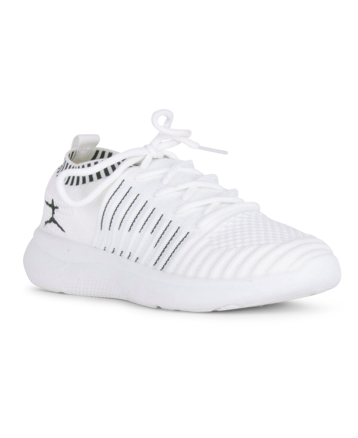 Tênis esportivo feminino Danskin Stretch Energy com cadarço e bico redondo, branco, tamanho 9
