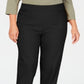 Calça curta feminina Alfred Dunner Plus Classic Allure Tummy Control, preta, tamanho 16W