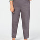 Calça feminina Alfred Dunner Classic Allure Tummy Control, comprimento médio, cinza, tamanho 16W