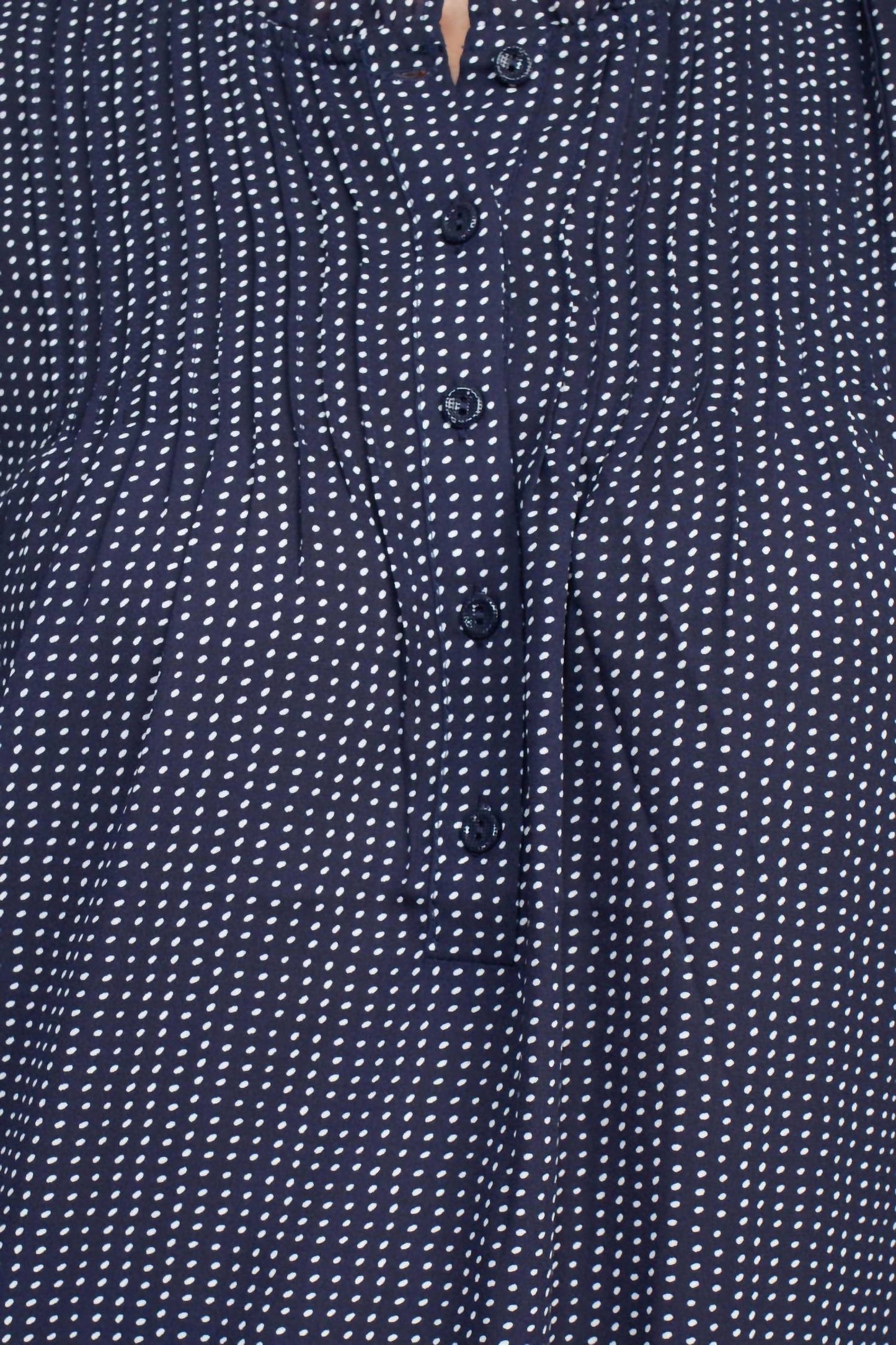 Adrianna Papell - Crewneck Long Sleeves Button Detail Woven Top