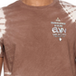 Camiseta masculina tie-dye de algodão com estampa gráfica elevenparis, marrom, tamanho pequeno