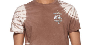 Camiseta masculina tie-dye de algodão com estampa gráfica elevenparis marrom tamanho extragrande