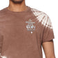Camiseta masculina Elevenparis com estampa tie-dye de algodão, marrom, tamanho GG