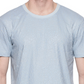 Camiseta masculina de algodão rachado da elevenparis, azul, tamanho médio