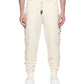 Calça cargo masculina de algodão Elevenparis, branca, tamanho médio
