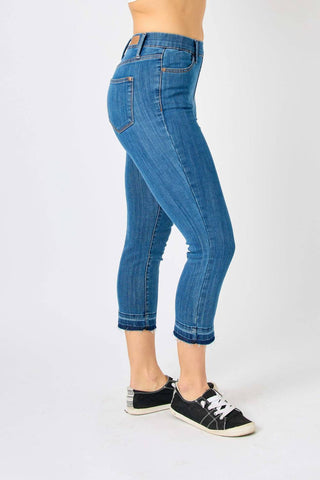 Judy Blue - Calça jeans de cintura alta com ajuste por cadarço