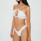 Gigizara - Anomia Crisscross Halter Bikini Top Cutout Detail & Halterneck Style