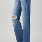 Risen - Solice Mid Rise Button Down Wide Leg Jeans