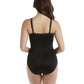 Miraclesuit - Stripe Zephyr High Neck Underwire One Piece Swimsuit