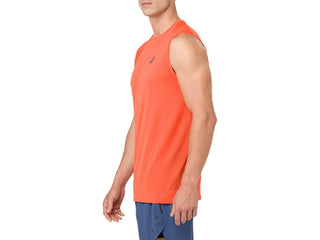 Camisa sem mangas ASICS Gel-Cool masculina Nova laranja tamanho pequeno