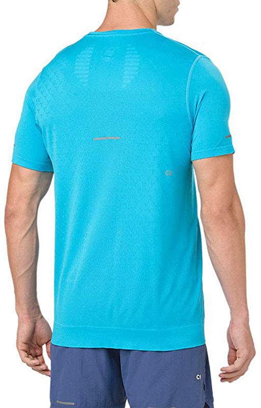 Camiseta ASICS Gel-Cool Manga Curta Masculina Aquário Pequena Azul Tamanho Pequeno