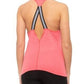 Regata Adidas 3 Stripes Feminina Vermelho Choque/Vermelho Mesclado