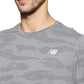 New Balance Q Speed ​​Breathe Masculino Manga Curta Cinza Atlético