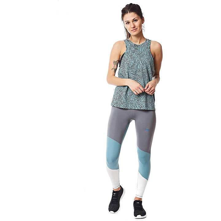 Regata feminina Janji Alpaca Tech Wrap com estampa de bolinhas, tamanho X-S
