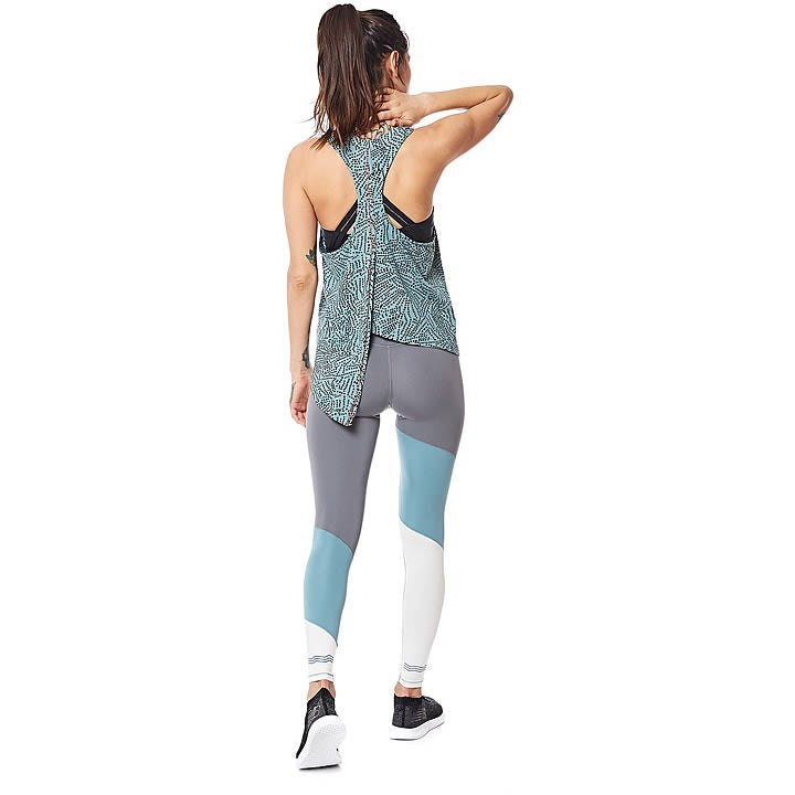 Regata feminina Janji Alpaca Tech Wrap com estampa de bolinhas, tamanho X-S