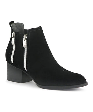 Adrienne Vittadini Women's Ravi Suede Ankle Boots Black Size 11 M