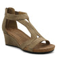 Sandália feminina Adrienne Vittadini Thayer Wedge, marrom, tamanho 7,5 M