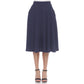 Saia midi evasê feminina White Mark azul tamanho X-G