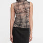 Enza Costa - Plaid Mesh Sleeveless Twist Top