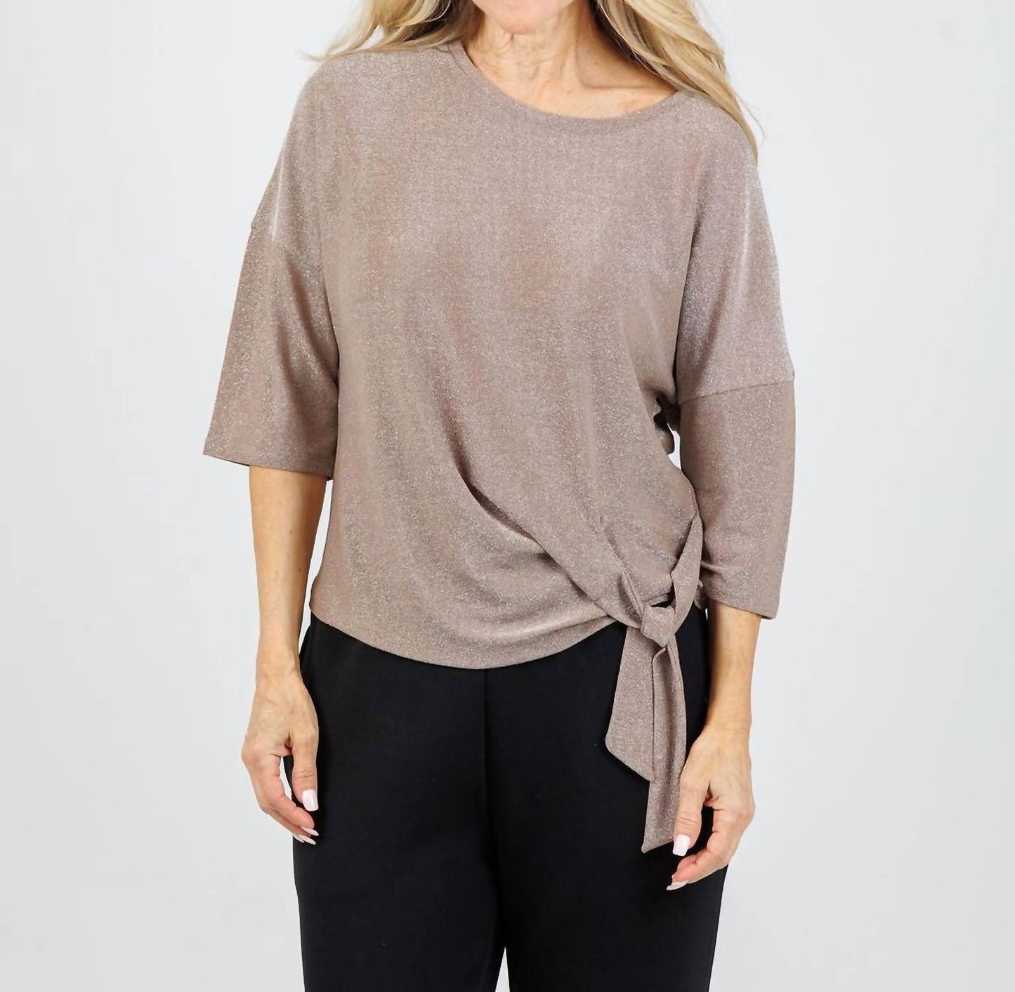 Oui - Women's Lurex Tie Top
