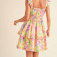 &Merci - Floral Ruffle Trim Mini Dress