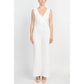 Women's White Sleeveless Ruffled Jumpsuit - Size 8