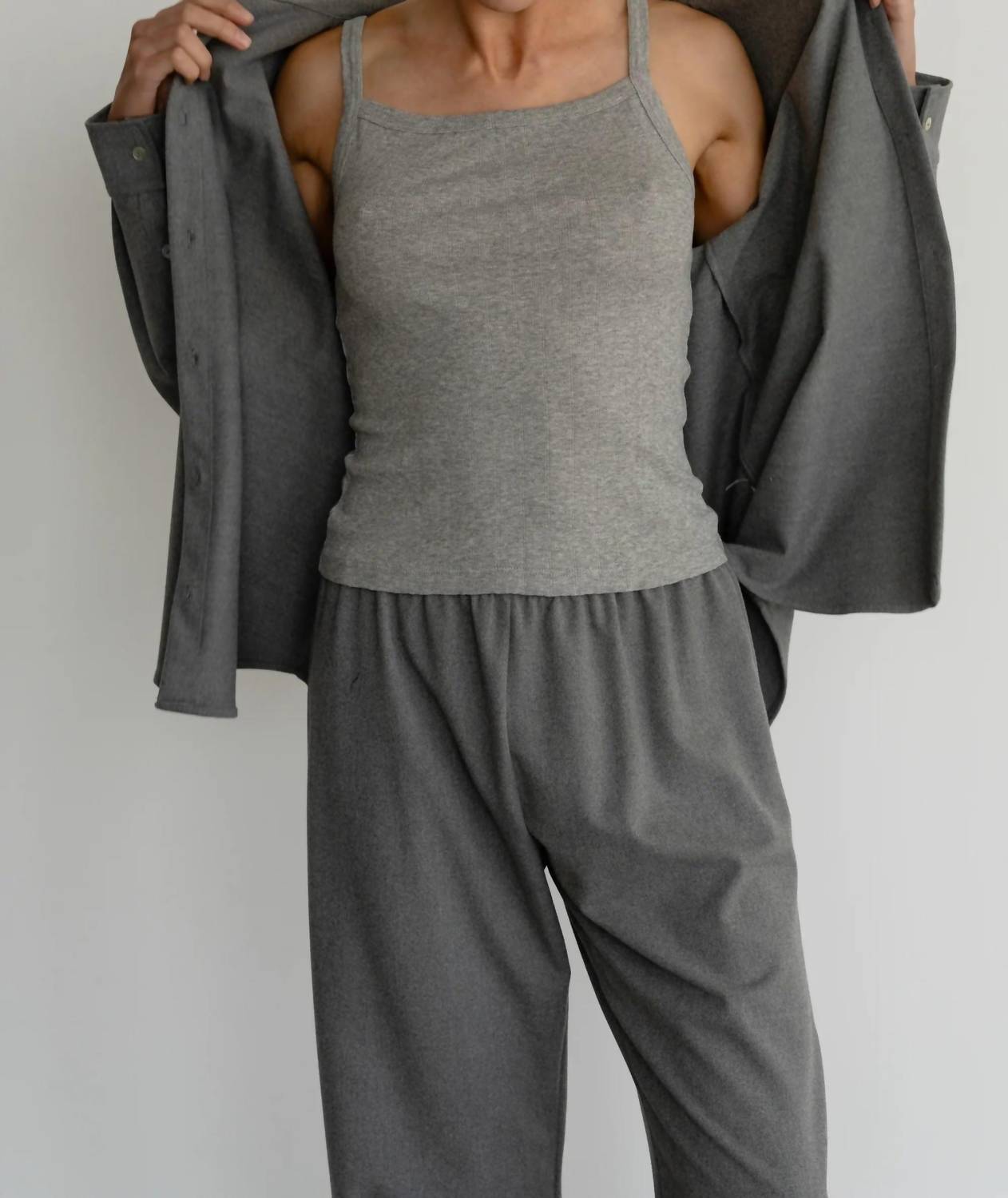 Donni. - Pointelle Square Neck Tank Top
