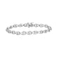 .925 Sterling Silver 1/10 Cttw Miracle-Set Diamond Pear Shape and Bezel Link Bracelet (I-J Color, I3 Clarity) - 7.25"