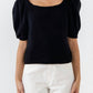 2.7 August Apparel - Puff Sleeve Sweater