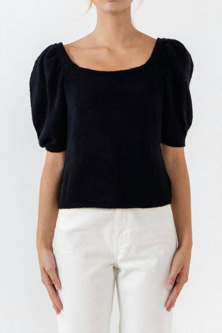 2.7 August Apparel - Puff Sleeve Sweater