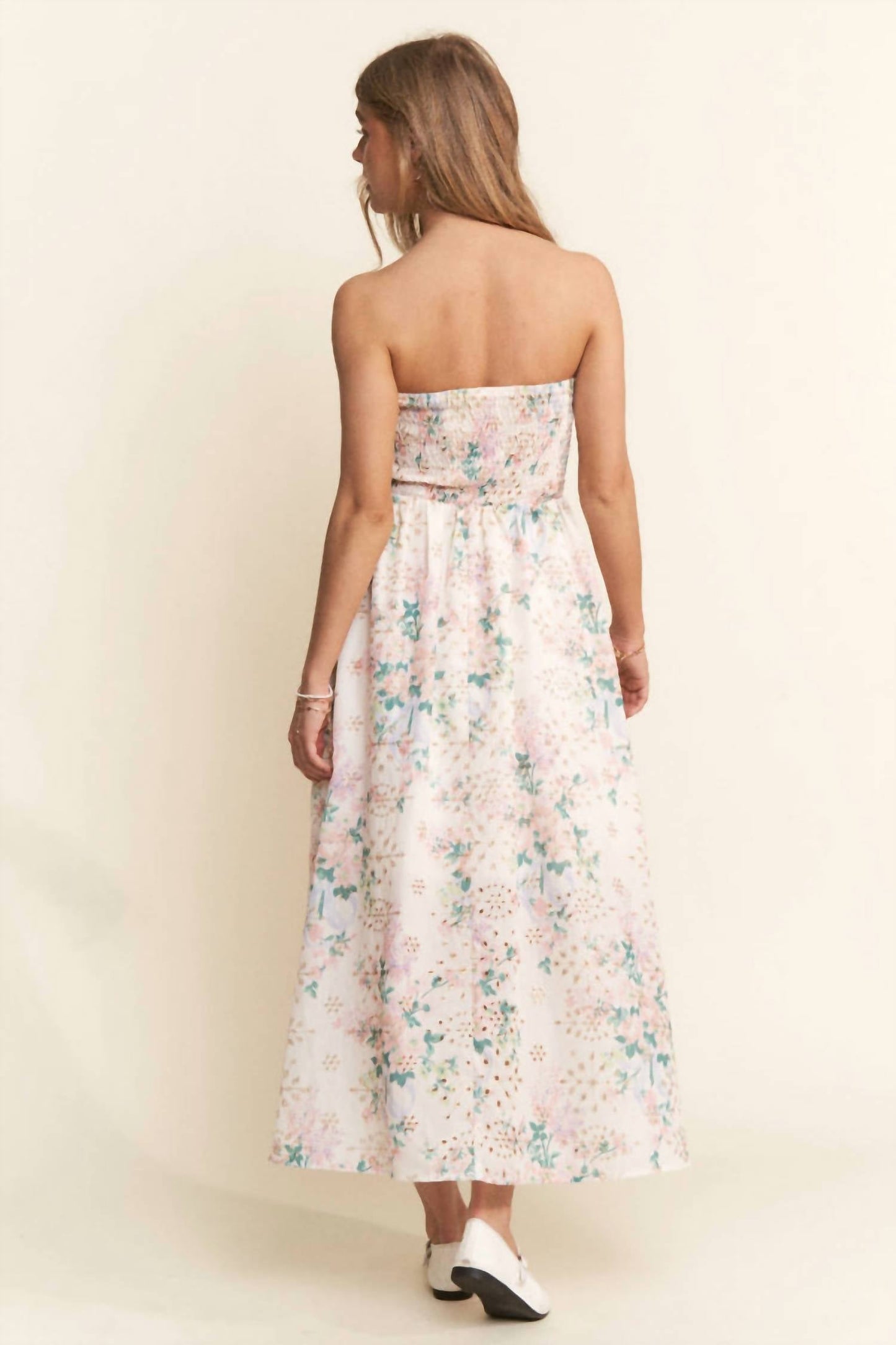 J.Nna - Hello Dear Eyelet Midi Dress