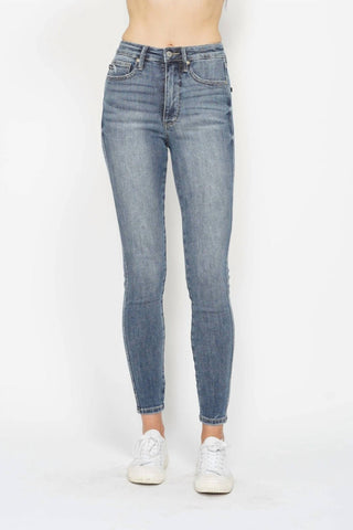 Judy Blue - High Waist Tummy Control Contrast Wash Skinny Jeans