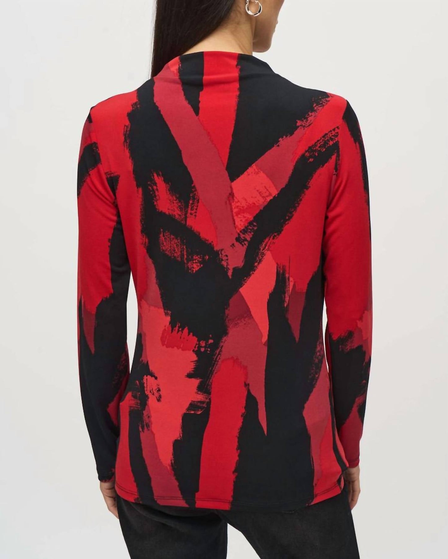 Joseph Ribkoff - Abstract Print Mock Neck Top