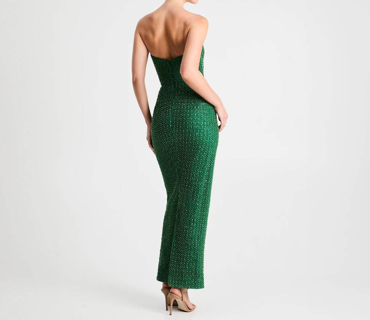 Helsi - Silvia Strapless Beaded Floral Gown