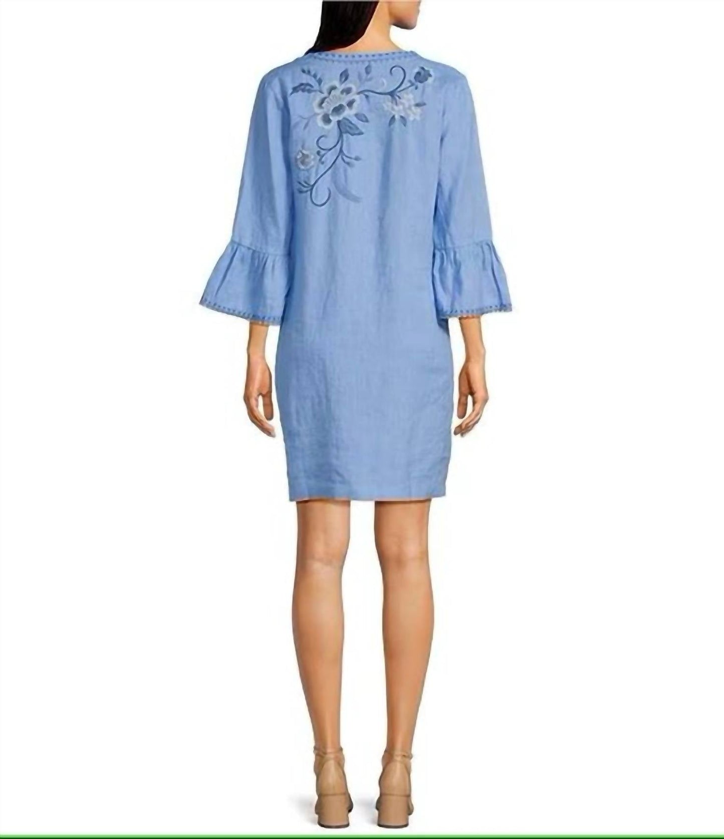 Johnny Was - RUFFLE SLEEVE LINEN DRESS